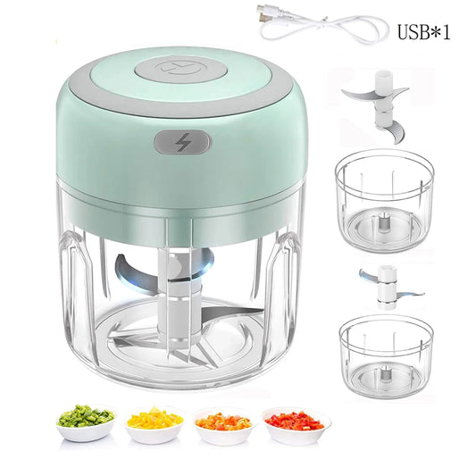 100ml/250ml Electric Mini Garlic Press Chopper - Rechargeable USB Masher with Powerful Lithium Battery, Easy Meat Grinder Get Cuisine Shop
