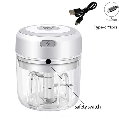 100ml/250ml Electric Mini Garlic Press Chopper - Rechargeable USB Masher with Powerful Lithium Battery, Easy Meat Grinder Get Cuisine Shop