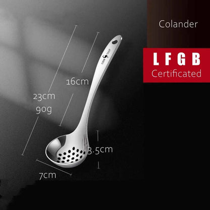 Set Service Inox 304 Certifié LFGB 23cm - Louche Écumoire Premium